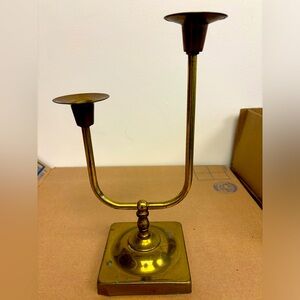 Antique brass candlestick